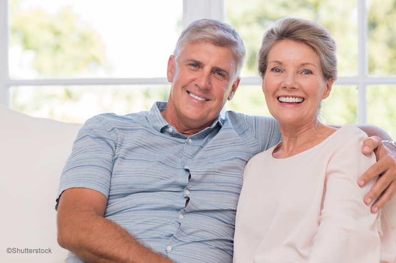 Senior couple smiling