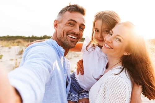 happy smiling family