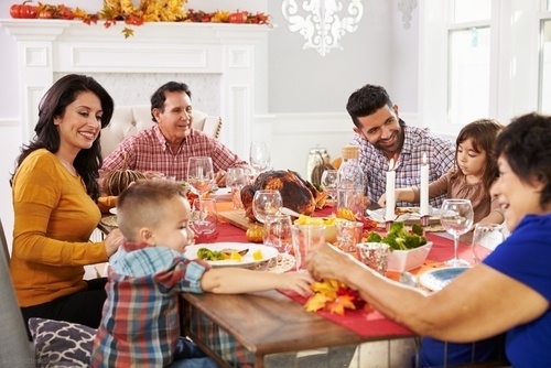 Family Around Diner Table